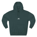 FLOWAV Signature Wave Hoodie in sports green laid flat showing the front wave logo