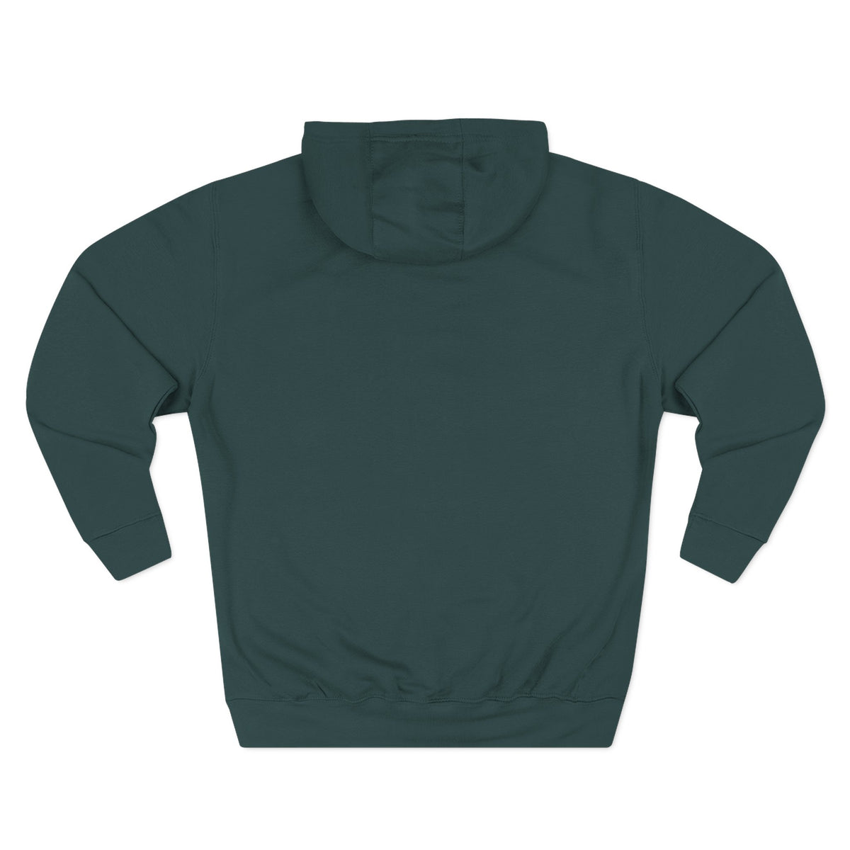 FLOWAV Signature Wave Hoodie in sports green laid flat showing the back and fleece lined hood.