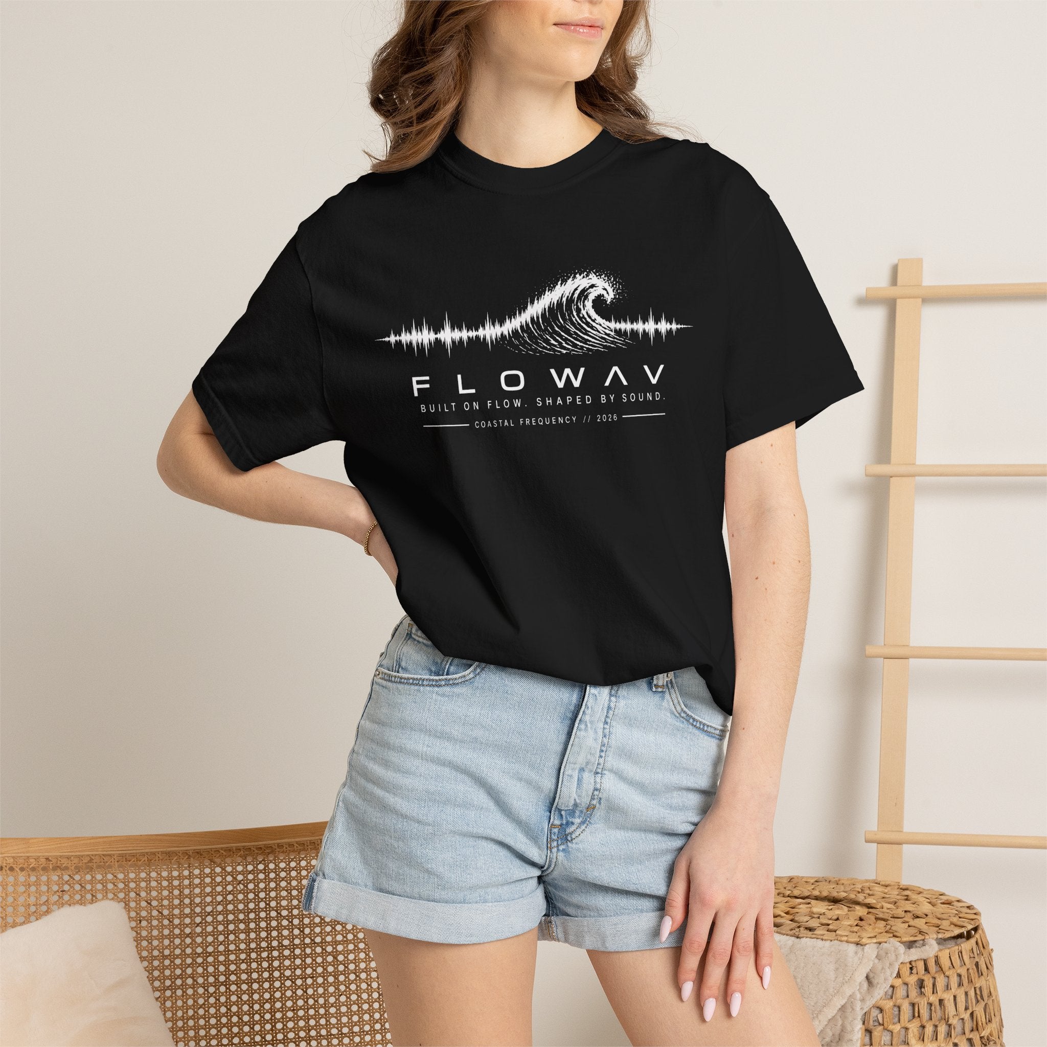 FLOWAV Coastal Frequency Tee | Premium Heavyweight T-Shirt