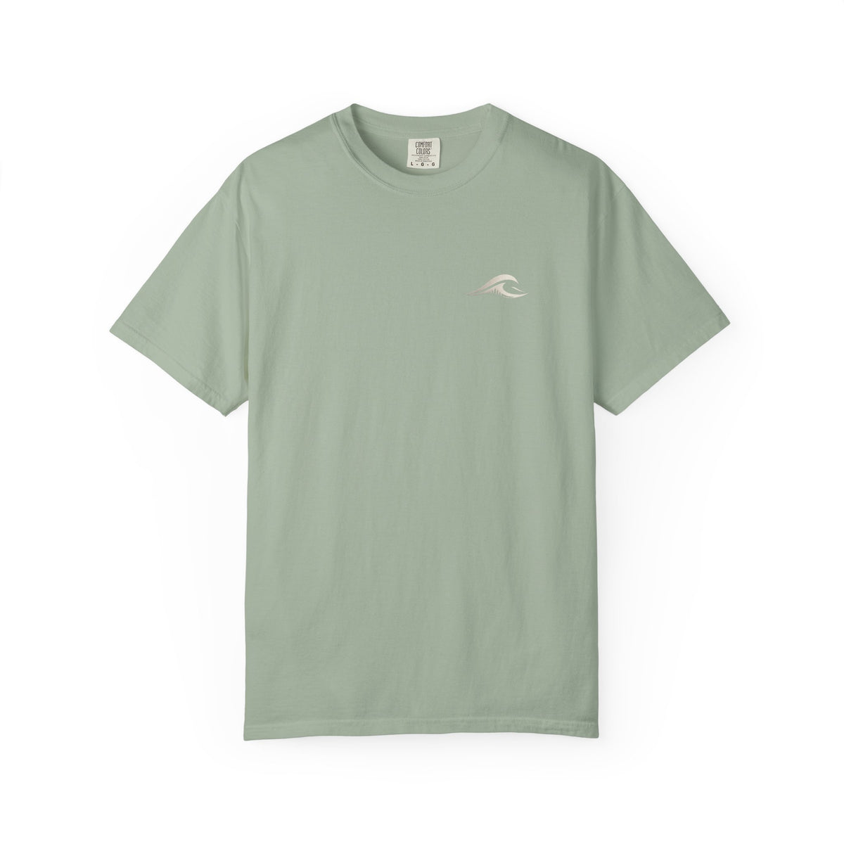 FLOWAV Coastal Graphic Tee in Bay - heavyweight coastal t-shirt with wave logo on front