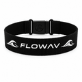 Black FLOWAV Breakaway Wristband with white wave logo and wordmark.